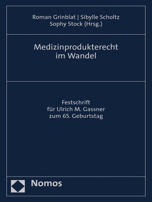 cover image of Medizinprodukterecht im Wandel